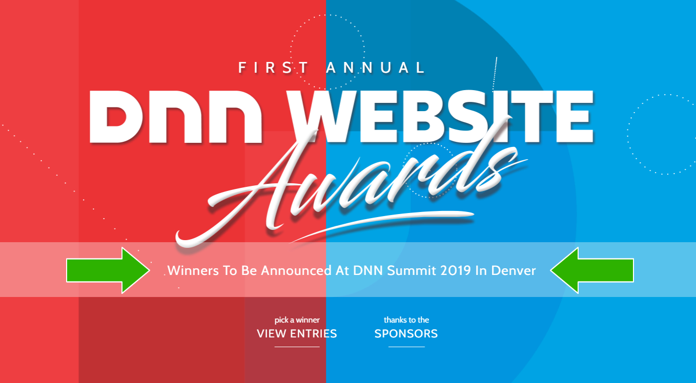 DNN Website Awards screenshot